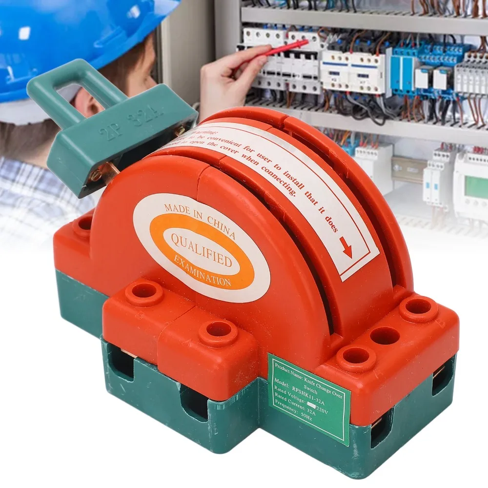 Прочный разъединитель AC230V, 32A, 2-полюсный разъединитель питания HK11-2P-32, двойной переключатель, обратный ход
Прочный разъединитель AC230V, 32A, 2-полюсный разъединитель питания HK11-2P-32, двойной переключатель, обратный ход