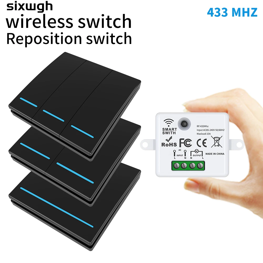 Wireless RF 433MHz Remote Control Push Button Switch Home Appliance Receiver Module - Lamp ON/OFF Relay Switch
Wireless RF 433MHz Remote Control Push Button Switch Home Appliance Receiver Module - Lamp ON/OFF Relay Switch