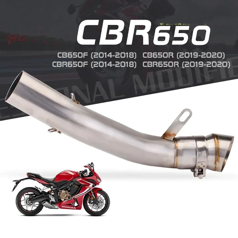 63mm Muffler For Honda CB650R CBR650 2019-2022 Motorcycle Exhaust Mid Link Pipe Escape Connect Tube Stainless Steel
63mm Muffler For Honda CB650R CBR650 2019-2022 Motorcycle Exhaust Mid Link Pipe Escape Connect Tube Stainless Steel