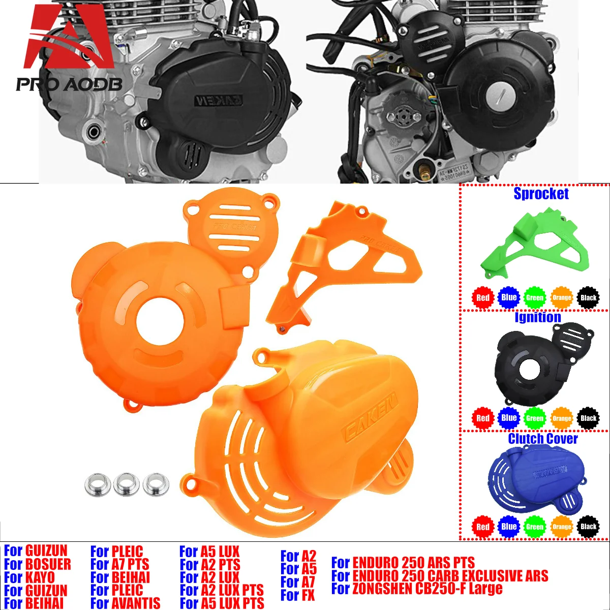 For ZONGSHEN CB250F CB250-F KAYO GUIZUN BSE Motorcycle High-Quality Clutch Guard Water Pump Cover Engine Ignition Protector
For ZONGSHEN CB250F CB250-F KAYO GUIZUN BSE Motorcycle High-Quality Clutch Guard Water Pump Cover Engine Ignition Protector
