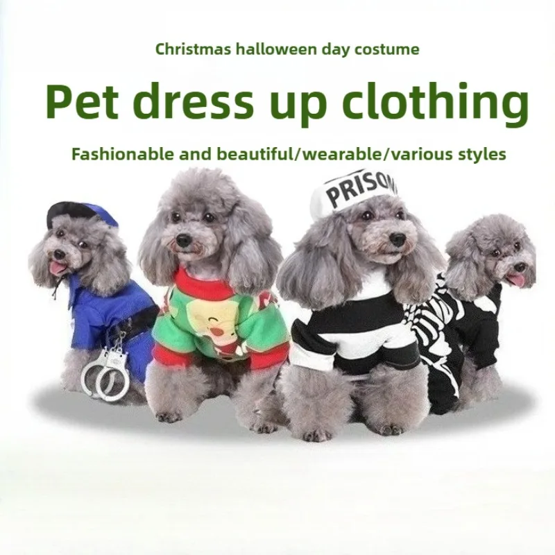 Pet Christmas Dog Clothing Funny Dress Up Snowflake Elk Dog Four-legged Clothing Christmas Puppy Clothing
Pet Christmas Dog Clothing Funny Dress Up Snowflake Elk Dog Four-legged Clothing Christmas Puppy Clothing
