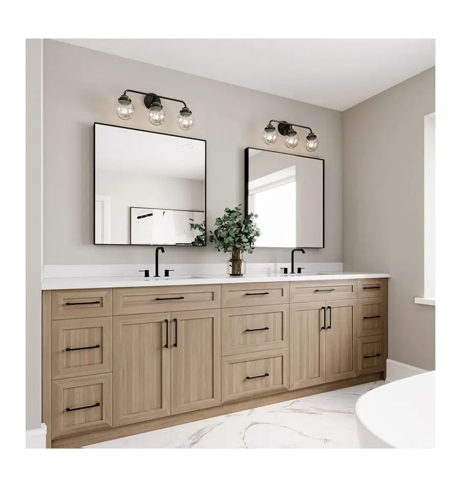 Luxury Contemporary Customizable Cabinet Single Sink Mirror Bathroom Vanity Set Light Fixture With Drawer
Luxury Contemporary Customizable Cabinet Single Sink Mirror Bathroom Vanity Set Light Fixture With Drawer