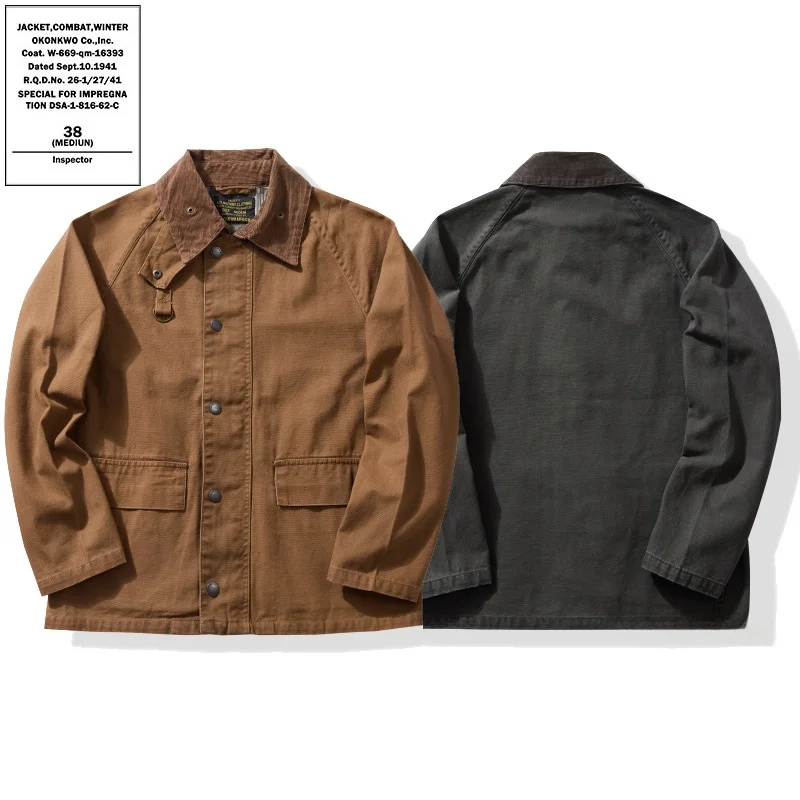 Mens Cotton Canvas Hunting Jaet Tear Resistant Workwear Coat Soft Canvas Mid-Length Fiing Jaet Wear-Resistant Windbreaker
Mens Cotton Canvas Hunting Jaet Tear Resistant Workwear Coat Soft Canvas Mid-Length Fiing Jaet Wear-Resistant Windbreaker