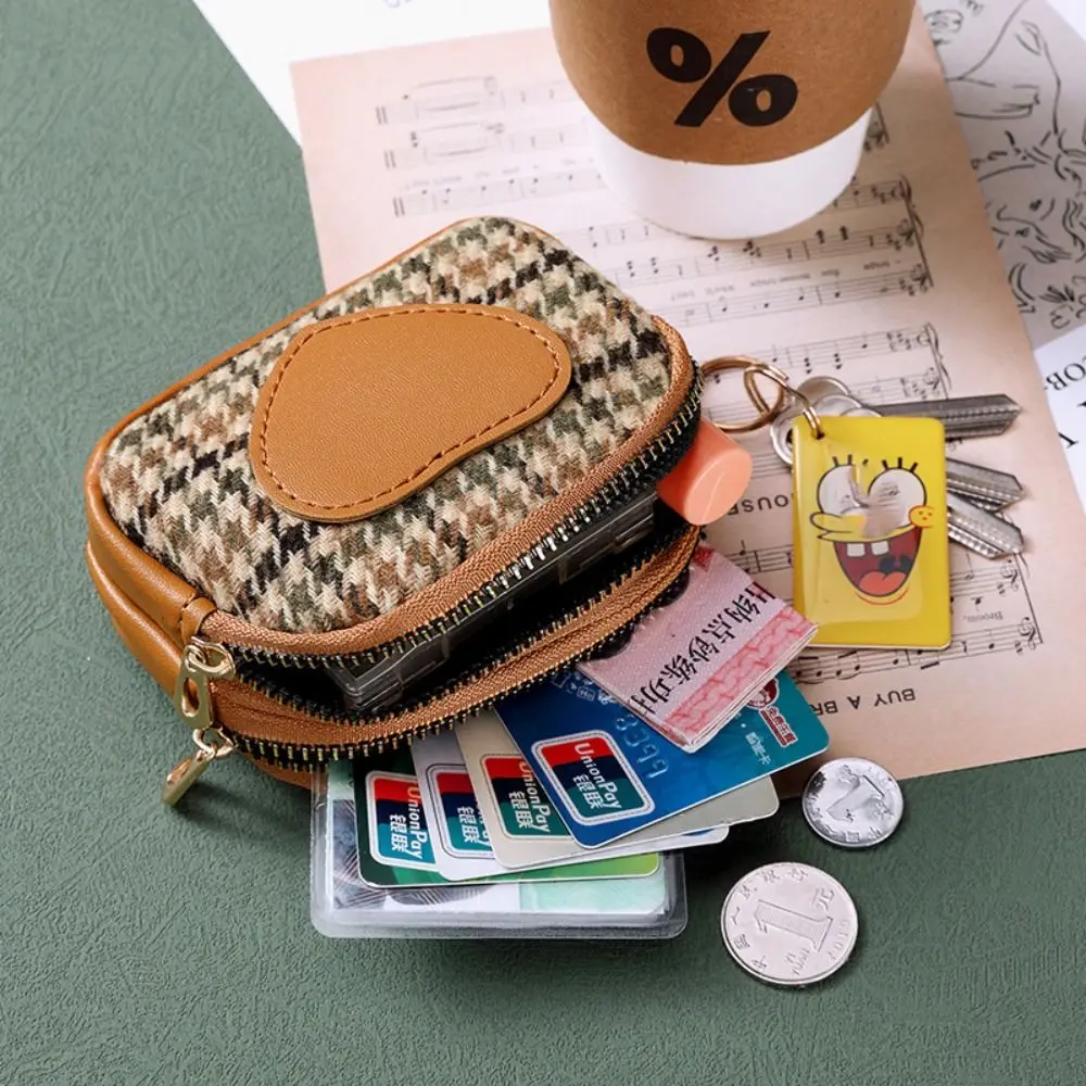 Pu Leather Canvas Coin Purse Printing Change Purse Houndstooth Zipper Purse Money Clip Ultrathin Short Style Wallet Outdoor
Pu Leather Canvas Coin Purse Printing Change Purse Houndstooth Zipper Purse Money Clip Ultrathin Short Style Wallet Outdoor