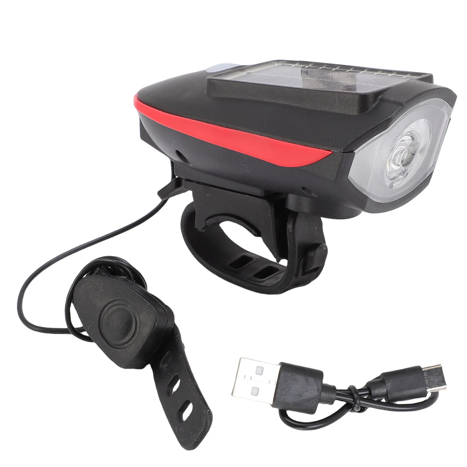 Solar Bike Front Light 3 Modes IPX4 Water Proof Rechargeable Bike Headlight with 5 Modes Horn Solar Bike Front Light with Horn
Solar Bike Front Light 3 Modes IPX4 Water Proof Rechargeable Bike Headlight with 5 Modes Horn Solar Bike Front Light with Horn