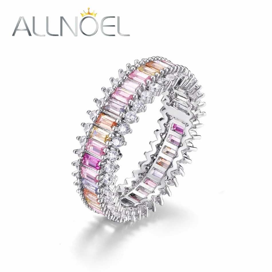 ALLNOEL Solid 925 Sterling Sliver Ring For Women Sparkling Colorful Zicron Full Circle Exquisite Fine Jewelry Anniversary Gifts 
ALLNOEL Solid 925 Sterling Sliver Ring For Women Sparkling Colorful Zicron Full Circle Exquisite Fine Jewelry Anniversary Gifts