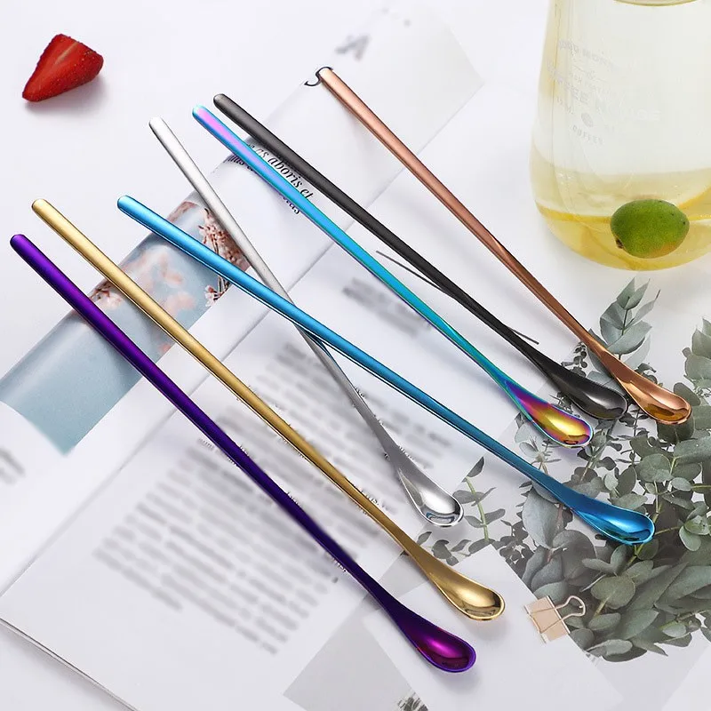 Stainless Steel Long Handle Ice Spoon Rainbow Tableware For Coffee&Tea Ice Cream Dessert Stirring Spoons Scoop
Stainless Steel Long Handle Ice Spoon Rainbow Tableware For Coffee&Tea Ice Cream Dessert Stirring Spoons Scoop