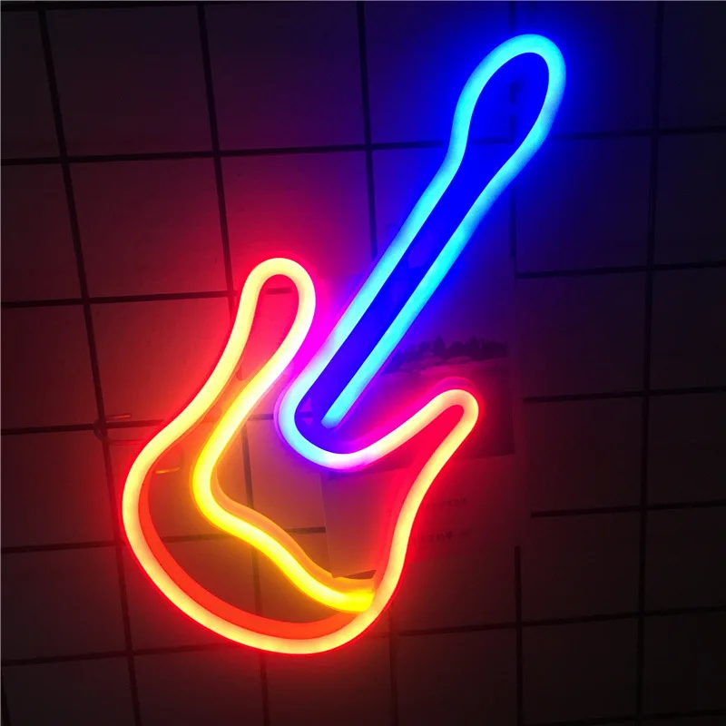 Guitar LED Neon Sign USB/Battery Powered LED Light for Bedroom Room Decoration Gift Night Light Decoration Party Holiday
Guitar LED Neon Sign USB/Battery Powered LED Light for Bedroom Room Decoration Gift Night Light Decoration Party Holiday