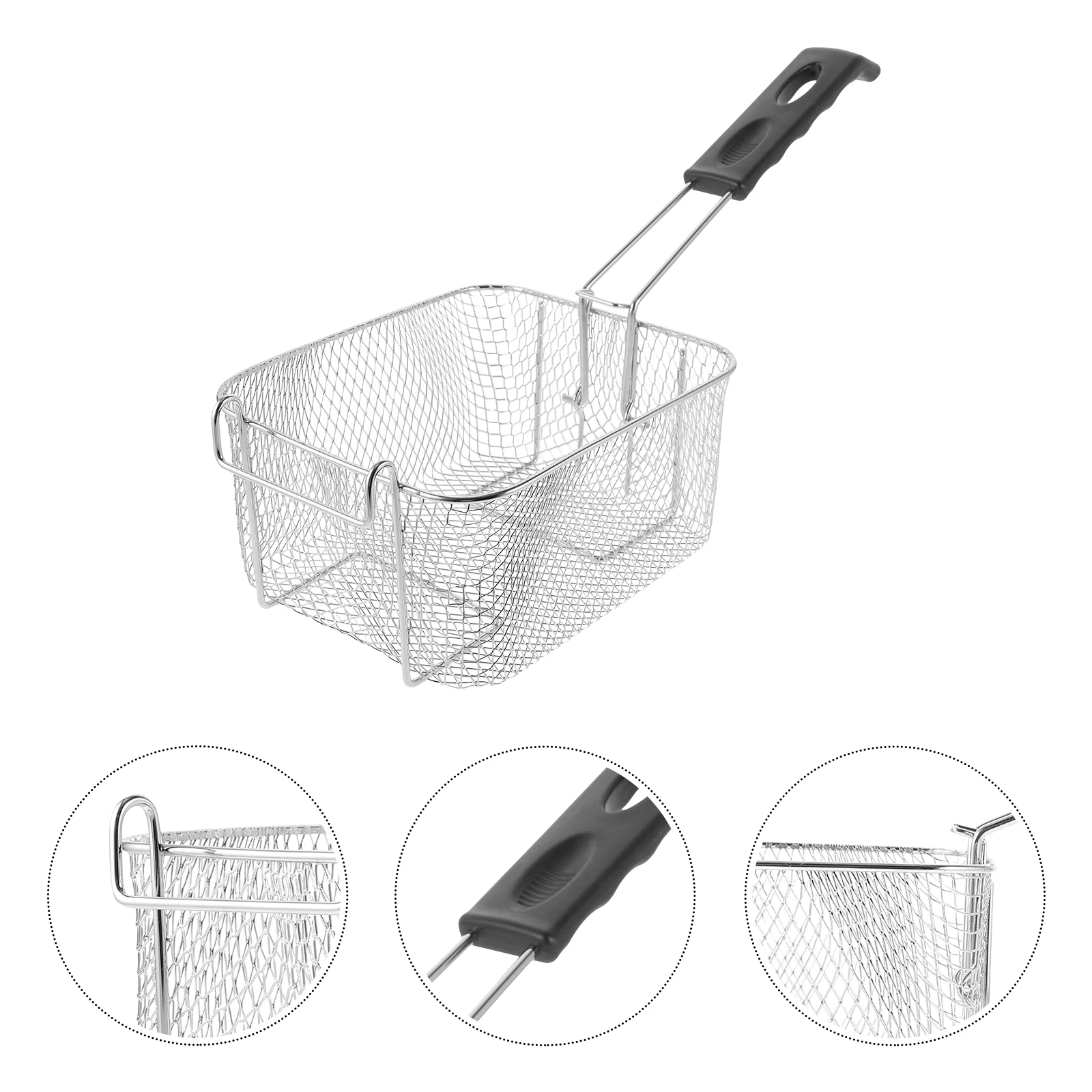 Stainless Steel Frying Screen Deep Basket Wire Cooking Food Strainer Pan Traditional Fryer Corrosion-resistant
Stainless Steel Frying Screen Deep Basket Wire Cooking Food Strainer Pan Traditional Fryer Corrosion-resistant