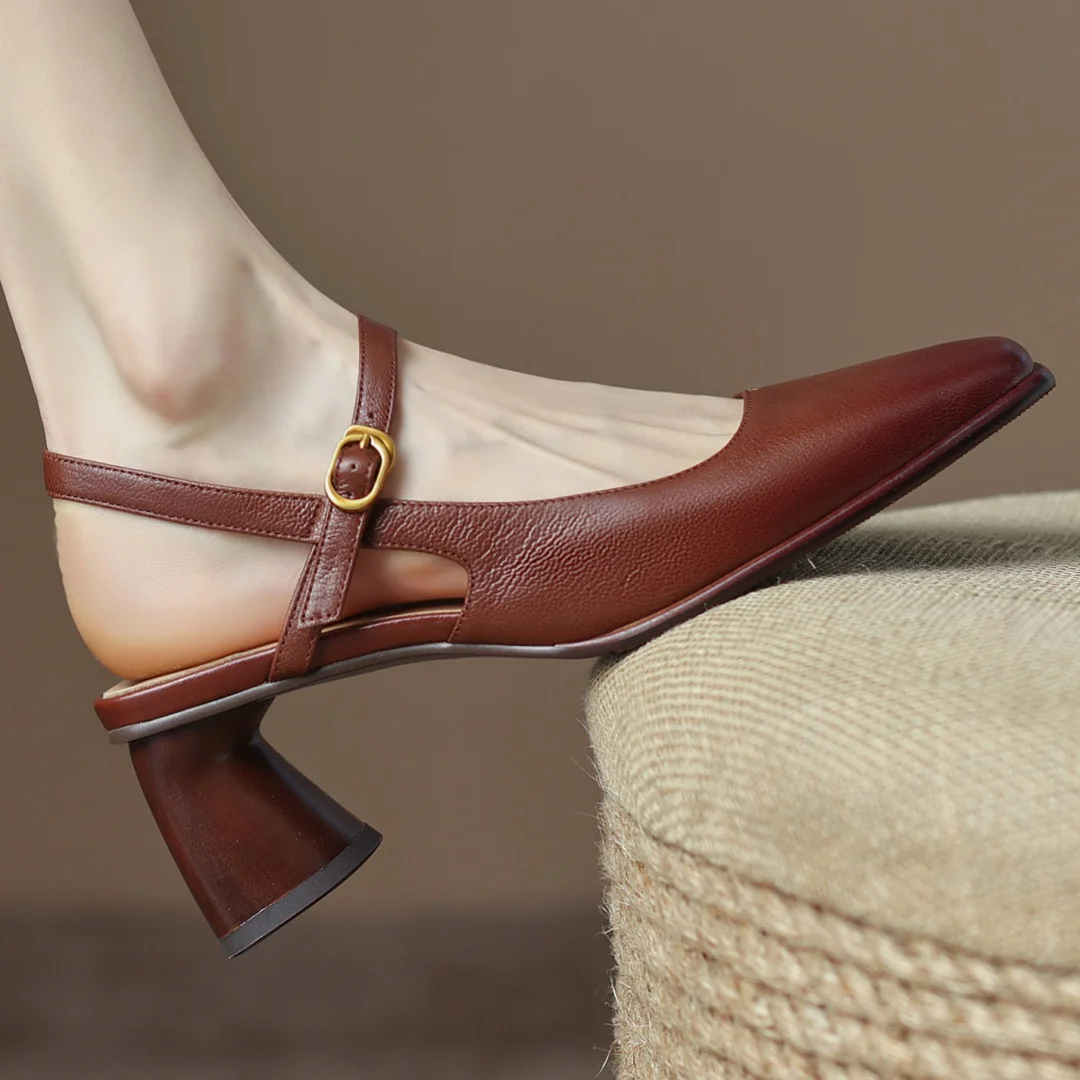 Plus size 34-42 women's sheepskin slingback 6cm round med heel pumps elegant ladies square toe daily dress heeled sandals shoes
Plus size 34-42 women's sheepskin slingback 6cm round med heel pumps elegant ladies square toe daily dress heeled sandals shoes