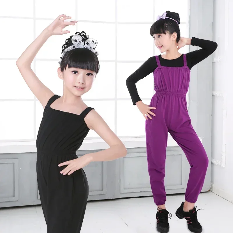 Children Dance Overalls Kids Black Purple Gymnastics Cotton Sport Pants for Girls
Children Dance Overalls Kids Black Purple Gymnastics Cotton Sport Pants for Girls