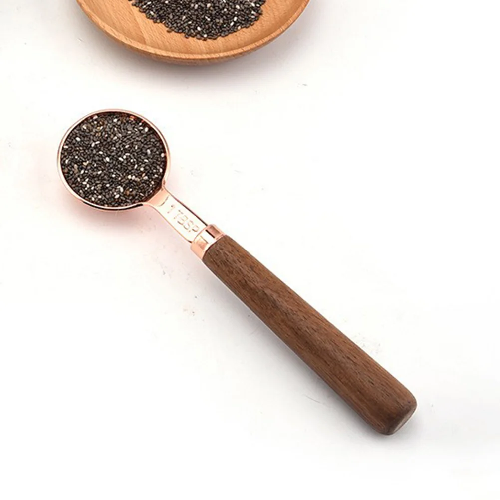 Stainless Steel Measuring Spoon 15ml Flat Handle Coffee Bean Scoop Practical Wooden Handle Kitchen Tool Measuring Scoops
Stainless Steel Measuring Spoon 15ml Flat Handle Coffee Bean Scoop Practical Wooden Handle Kitchen Tool Measuring Scoops
