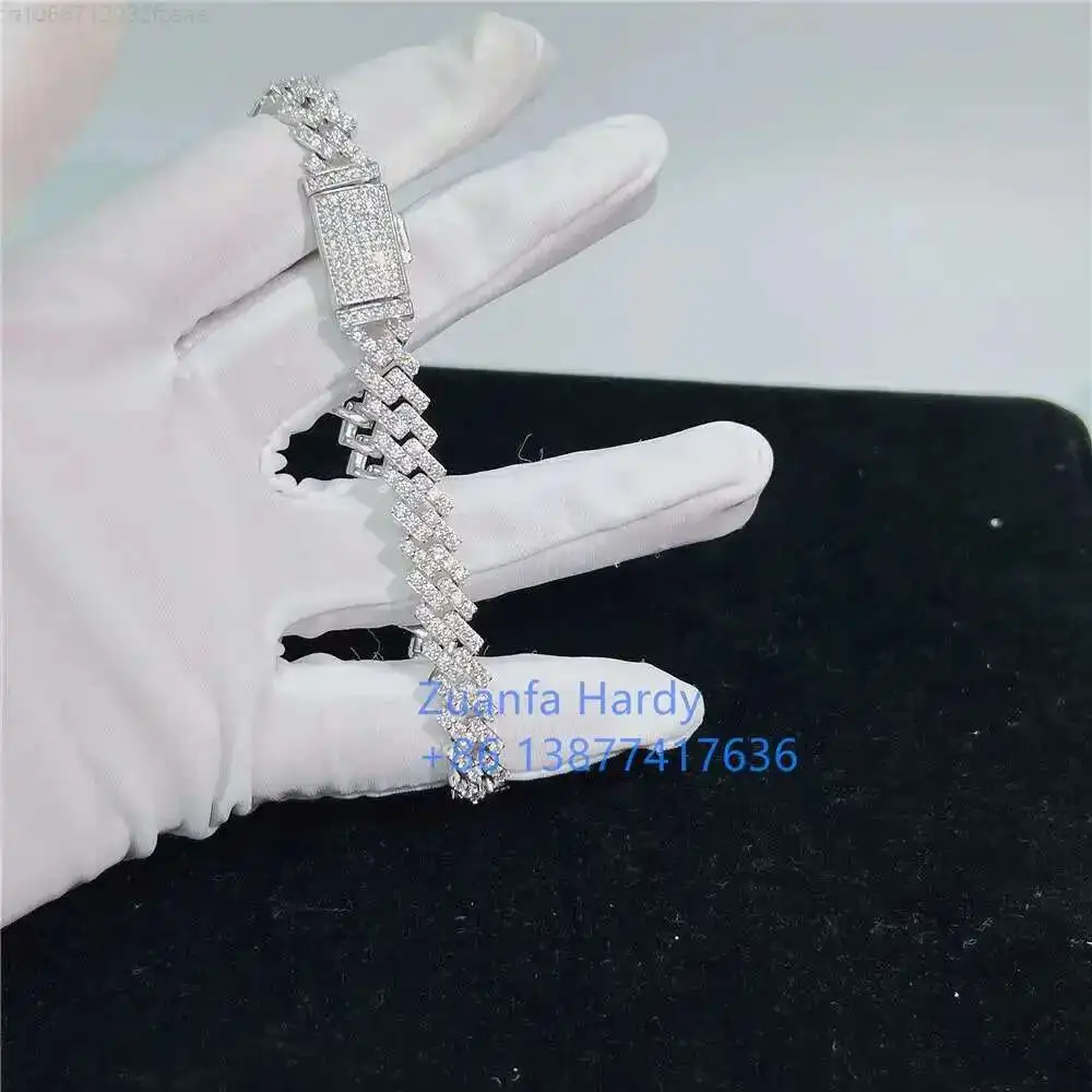 Pass Diamond Tester 8mm 10mm 13mm 15mm 925 High End Jewelry Cuban Moissanite Mens Bracelet
Pass Diamond Tester 8mm 10mm 13mm 15mm 925 High End Jewelry Cuban Moissanite Mens Bracelet