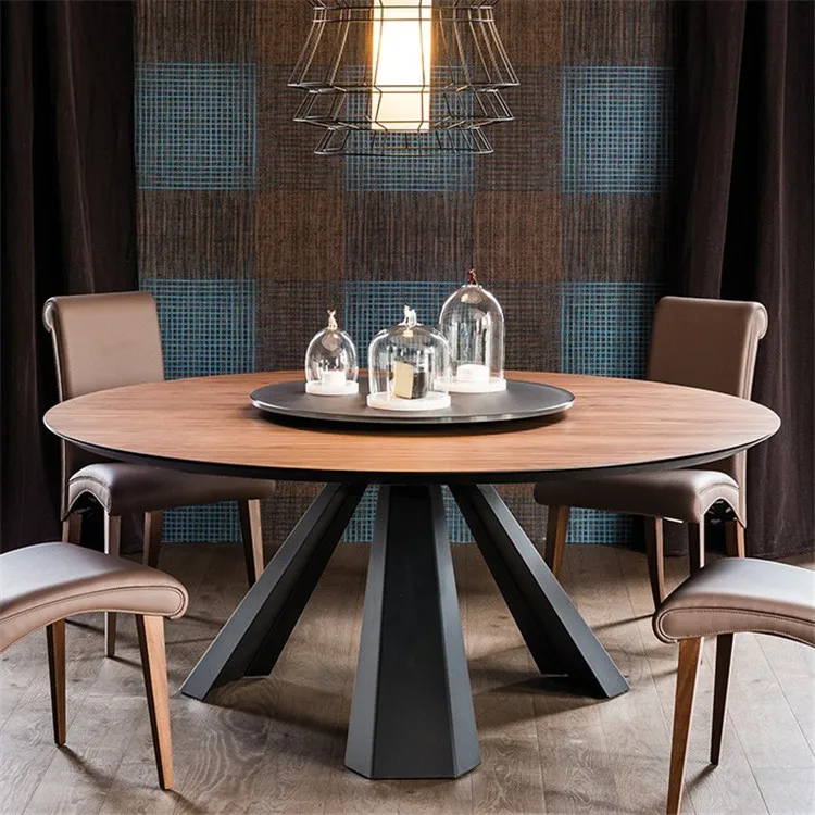 Simple modern solid wood restaurant round table B & B hotel home retro large round table with turntable dining table combination
Simple modern solid wood restaurant round table B & B hotel home retro large round table with turntable dining table combination