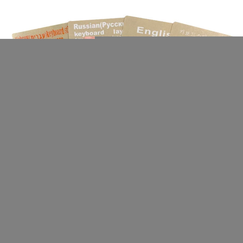 1PC Plastic Transparent Russian/Hebrew/Korean/English Laptop Keyboard Letter Stickers Desktop Computer Clear Keyboard Stickers
1PC Plastic Transparent Russian/Hebrew/Korean/English Laptop Keyboard Letter Stickers Desktop Computer Clear Keyboard Stickers