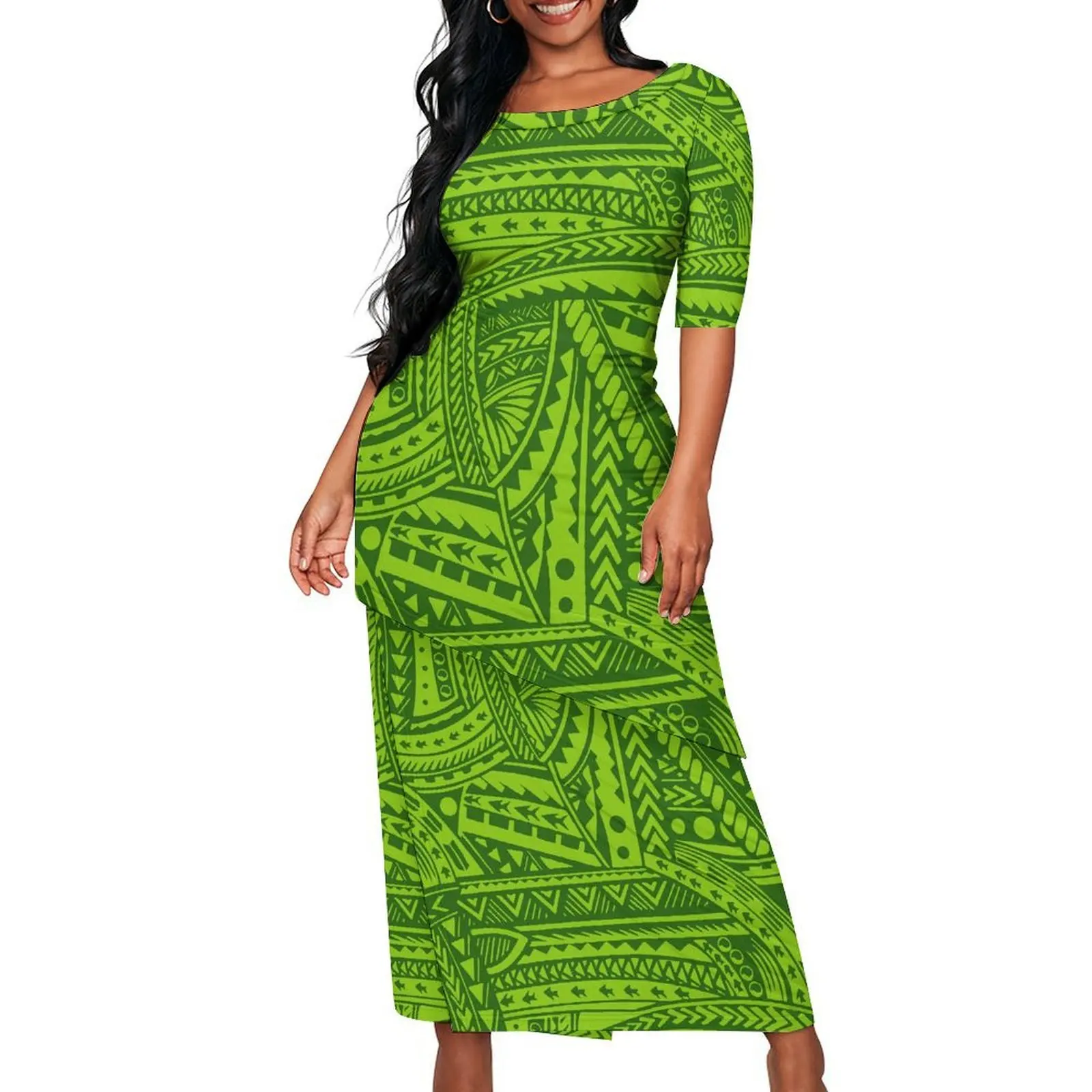 Best-Selling Puletasi Round-Neck Polynesian Women'S Mid-Length Sleeve An Ankle-Length Dress Pattern Customization
Best-Selling Puletasi Round-Neck Polynesian Women'S Mid-Length Sleeve An Ankle-Length Dress Pattern Customization