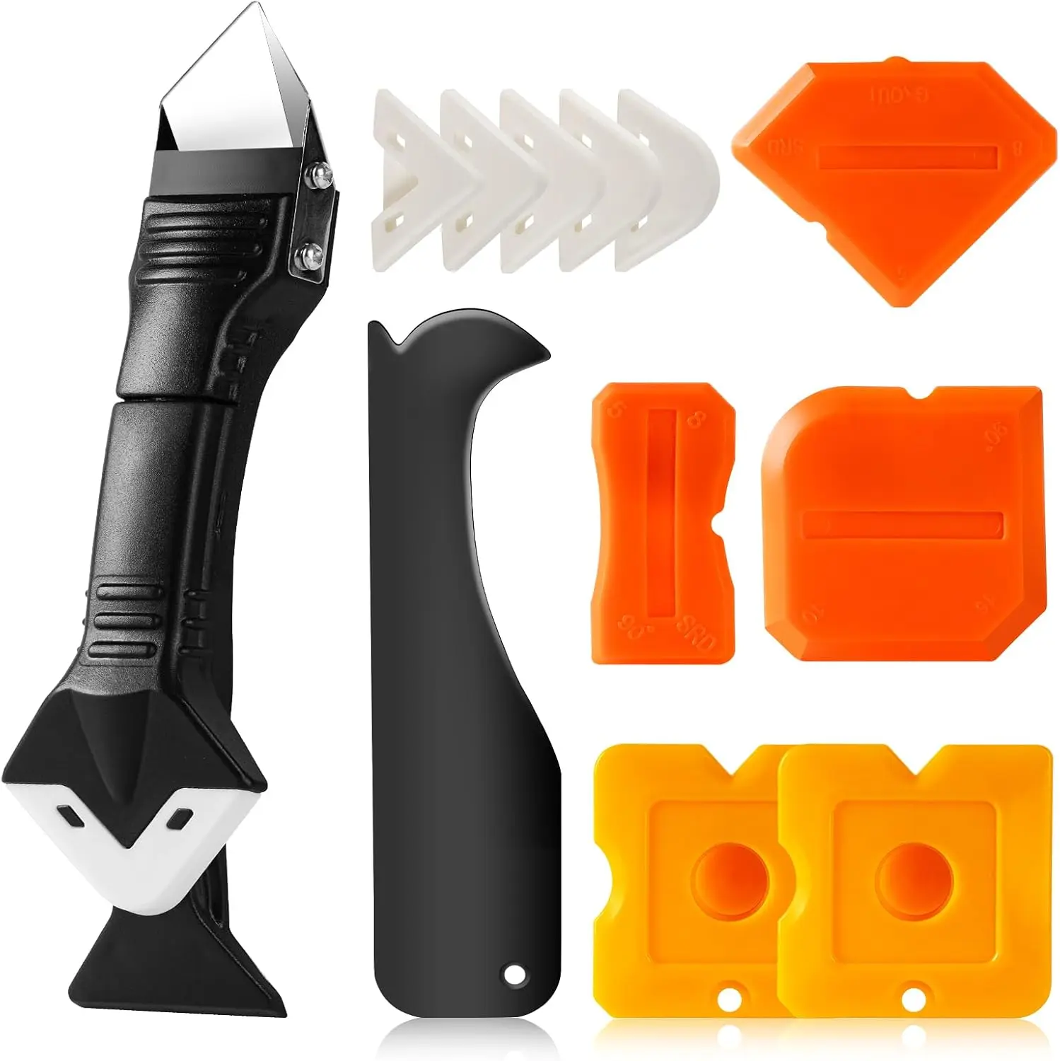 12-Pack Caulk Remover Tool Kit, 3-in-1 Silicone Caulking Tools with Replaceable Pads, Caulk Finishing Tools for Kitchen Bathroom Sealant
12-Pack Caulk Remover Tool Kit, 3-in-1 Silicone Caulking Tools with Replaceable Pads, Caulk Finishing Tools for Kitchen Bathroom Sealant