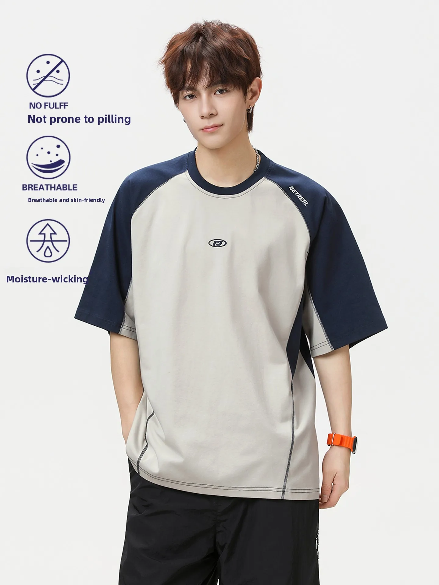 Outdoor Unisex Breathable Sweat Wicking Loose Short Sleeve T Shirt Color Block Design Cycling Top for Men And Women
Outdoor Unisex Breathable Sweat Wicking Loose Short Sleeve T Shirt Color Block Design Cycling Top for Men And Women