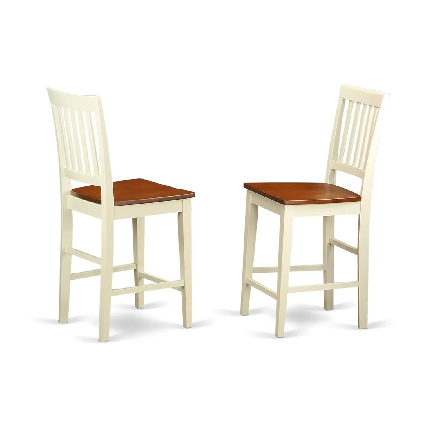 11" Wood Stools in Cream/Cherry (Set of 2), Customized
11" Wood Stools in Cream/Cherry (Set of 2), Customized