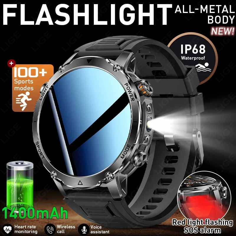 2026 Outdoor 1400mAh Smart Watch New Sport Big Battery 2.01"HD Screen LED Flashlight Bluetooth Call Waterproof Smartwatch Men
2026 Outdoor 1400mAh Smart Watch New Sport Big Battery 2.01"HD Screen LED Flashlight Bluetooth Call Waterproof Smartwatch Men