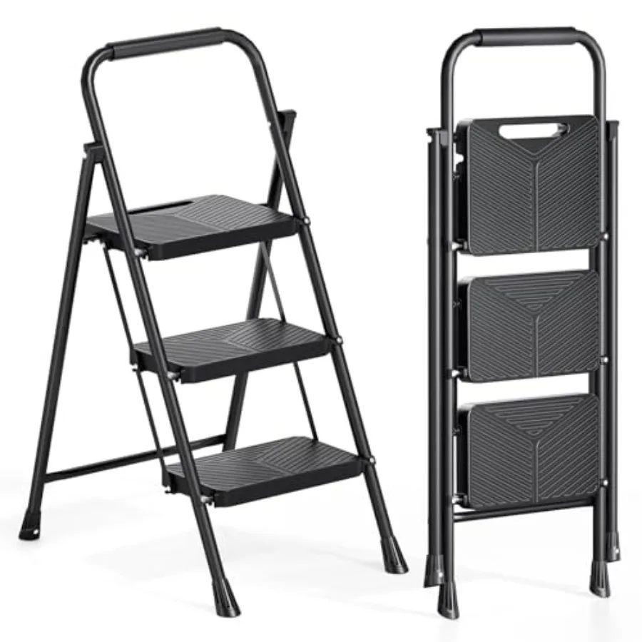 Portable Folding for Multi-Purpose Home Kitchen Heavy Sturdy Steel Step Stool with Handrail Anti-Slip Wide Pedals Safe-Lock Des
Portable Folding for Multi-Purpose Home Kitchen Heavy Sturdy Steel Step Stool with Handrail Anti-Slip Wide Pedals Safe-Lock Des