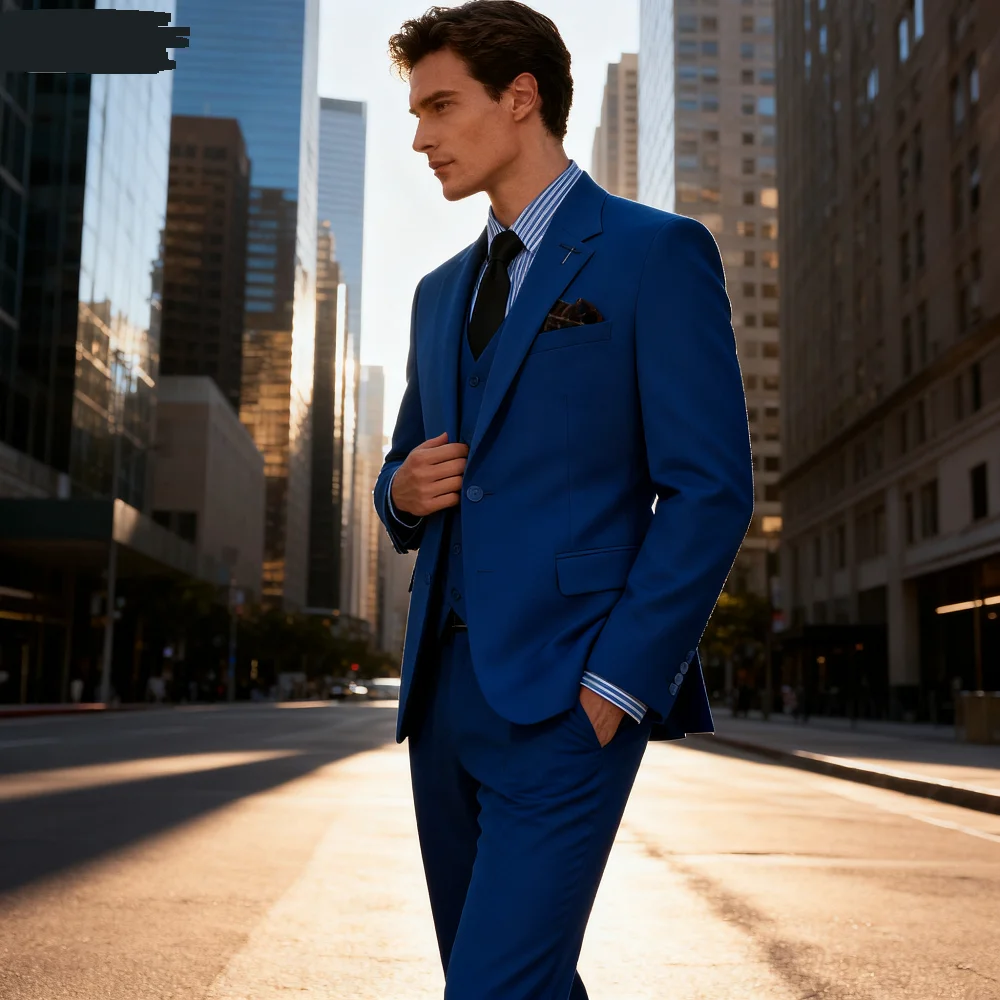 Men's Slim Fit White Tuxedo 3-Piece Suit for Wedding Dance Party Business Blazer Vest Pants Formal Wear
Men's Slim Fit White Tuxedo 3-Piece Suit for Wedding Dance Party Business Blazer Vest Pants Formal Wear