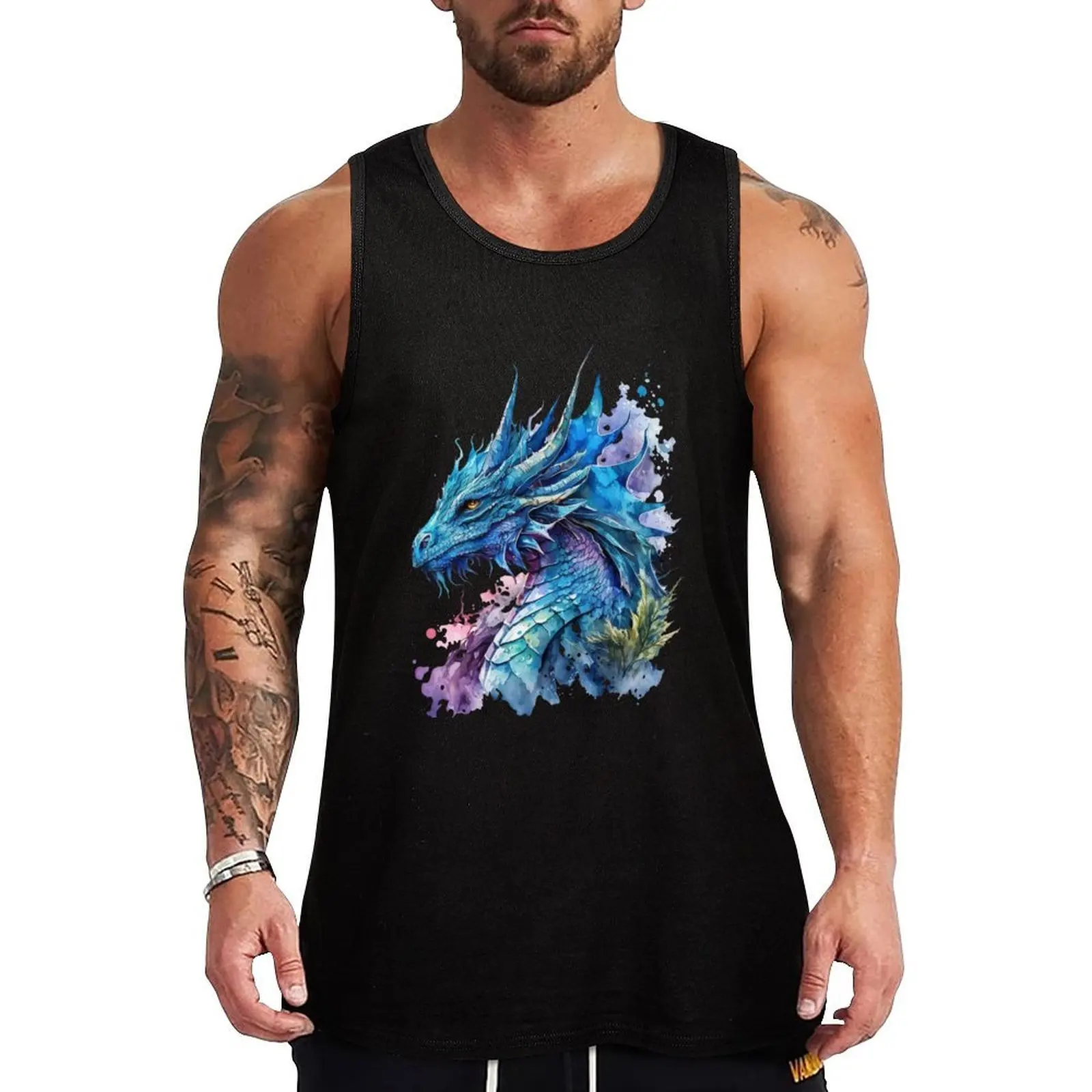 Majestic Blue Dragon Watercolour Tank Top Sweat Resistant Tank Top Moisture Wicking Gym Wear
Majestic Blue Dragon Watercolour Tank Top Sweat Resistant Tank Top Moisture Wicking Gym Wear