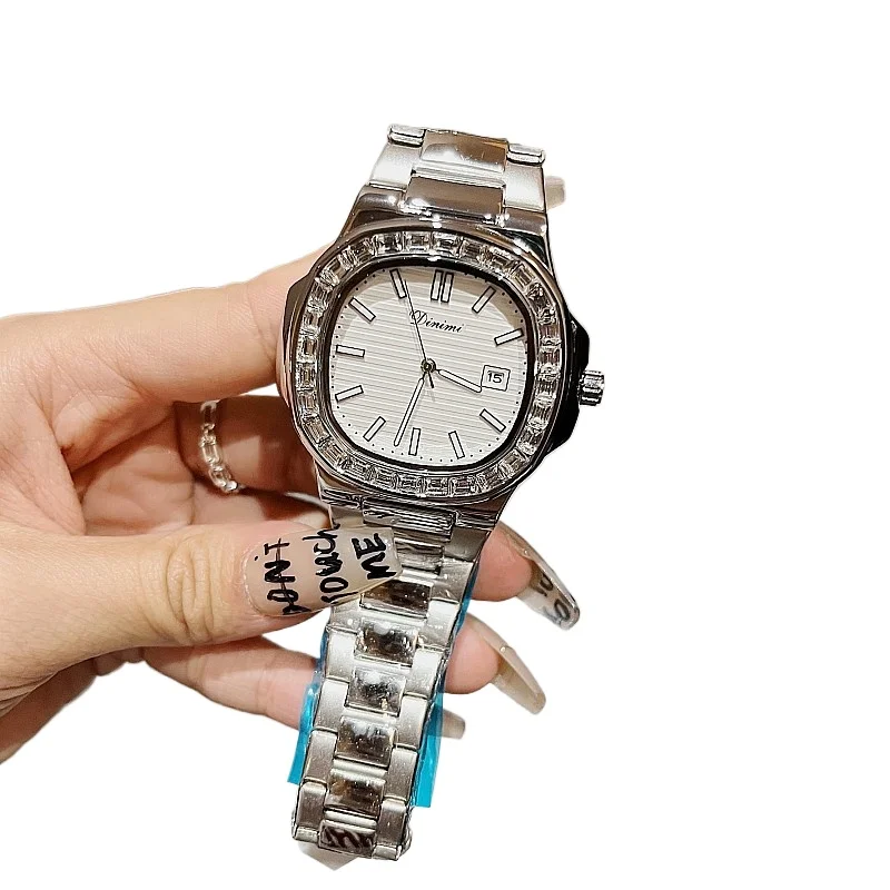 Square Women's Watch Trendy Fashion Temperament Diamond Strap Calendar Stainless Steel Strap
Square Women's Watch Trendy Fashion Temperament Diamond Strap Calendar Stainless Steel Strap