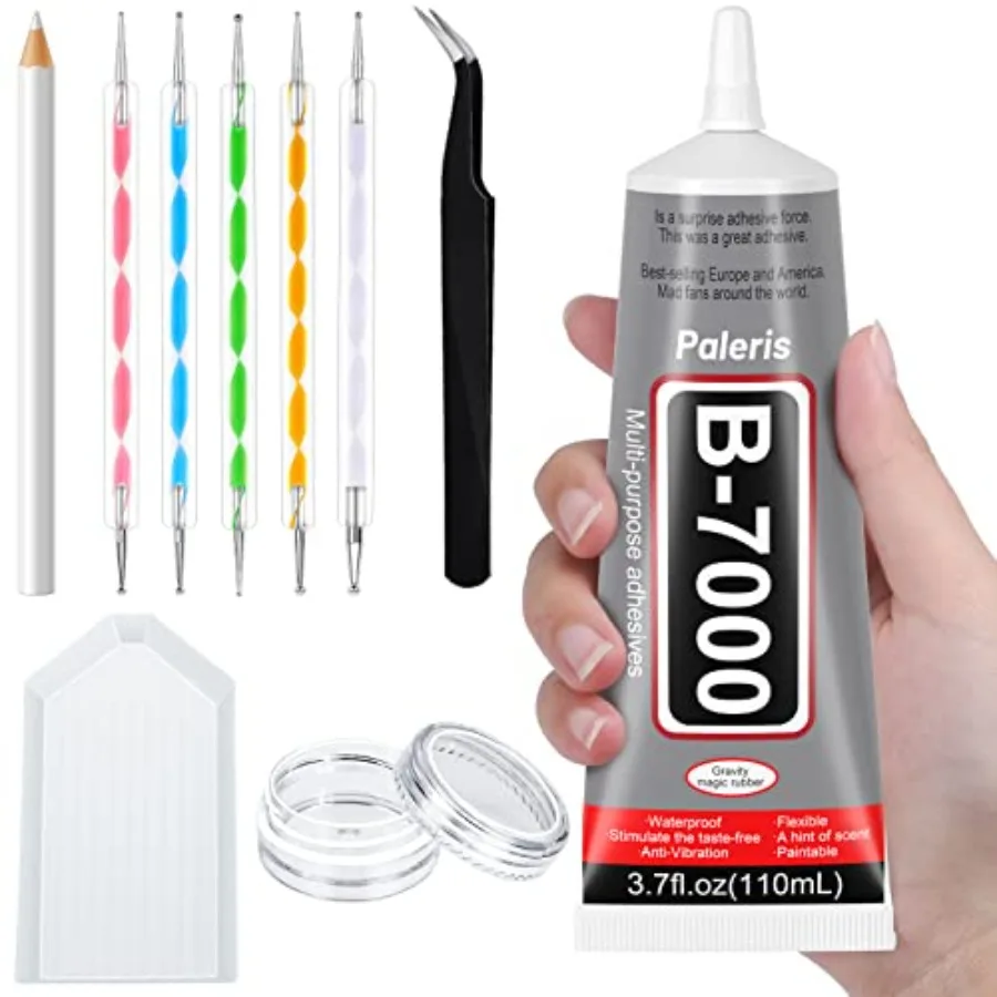 Upgrade B-7000 Crystal Rhinestone Jewelry Glue Clear, 110ml 3.7 fl oz Craft Adhesive Fabric Super Repair Glue with Precision Ti
Upgrade B-7000 Crystal Rhinestone Jewelry Glue Clear, 110ml 3.7 fl oz Craft Adhesive Fabric Super Repair Glue with Precision Ti
