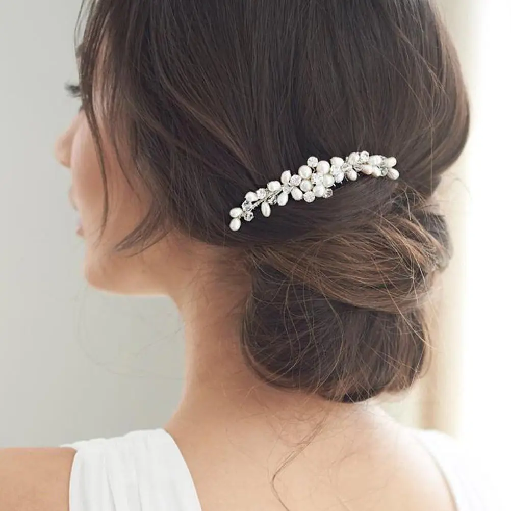 Pearl Comb Wedding Hair Headpiece Headwear Decor Accessories Crystal Bride Iron Wire Headdress for 
Pearl Comb Wedding Hair Headpiece Headwear Decor Accessories Crystal Bride Iron Wire Headdress for