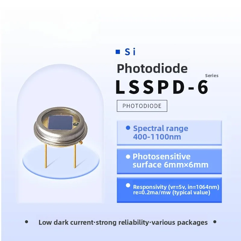 LSSPD-6 400-1100nm 6mm Silicon PIN Photodetector – Photodiode
LSSPD-6 400-1100nm 6mm Silicon PIN Photodetector – Photodiode