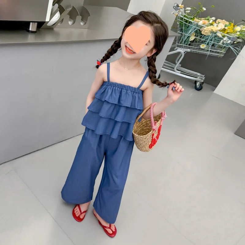 Baby Girl Clothes Suit Girls Cowboy Strap Foreign Style 2024 Casual Fashion Women Two-piece Fashion Comfort 2-piece Set
Baby Girl Clothes Suit Girls Cowboy Strap Foreign Style 2024 Casual Fashion Women Two-piece Fashion Comfort 2-piece Set