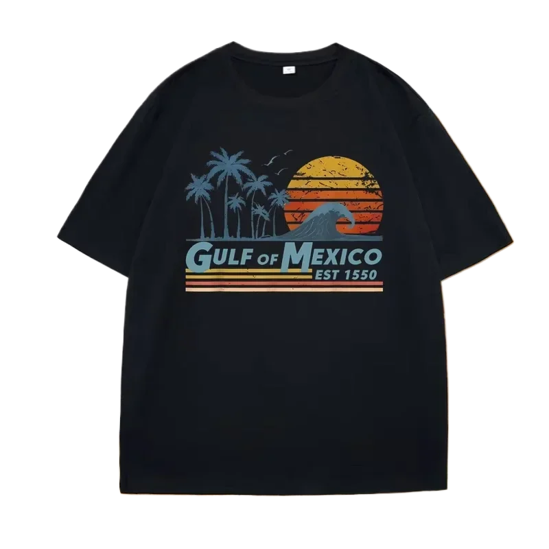 Mexican coast, Mississippi, Florida beach printed T-shirt, summer men's clothing, 100% pure cotton outdoor sports casual T-shirt
Mexican coast, Mississippi, Florida beach printed T-shirt, summer men's clothing, 100% pure cotton outdoor sports casual T-shirt