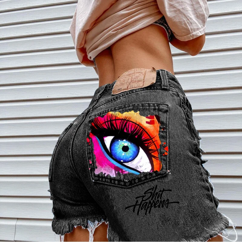 Summer 2026 Women's Fashion Denim Shorts Eye Printed Punch Pocket Design New Arrival
Summer 2026 Women's Fashion Denim Shorts Eye Printed Punch Pocket Design New Arrival