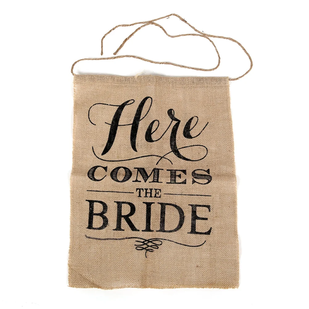 Durable Burlap Wedding Banner 40 X 50 Cm Here Comes The Bride Sign Rustic Aisle Reception Direction Decoration Reusable
Durable Burlap Wedding Banner 40 X 50 Cm Here Comes The Bride Sign Rustic Aisle Reception Direction Decoration Reusable