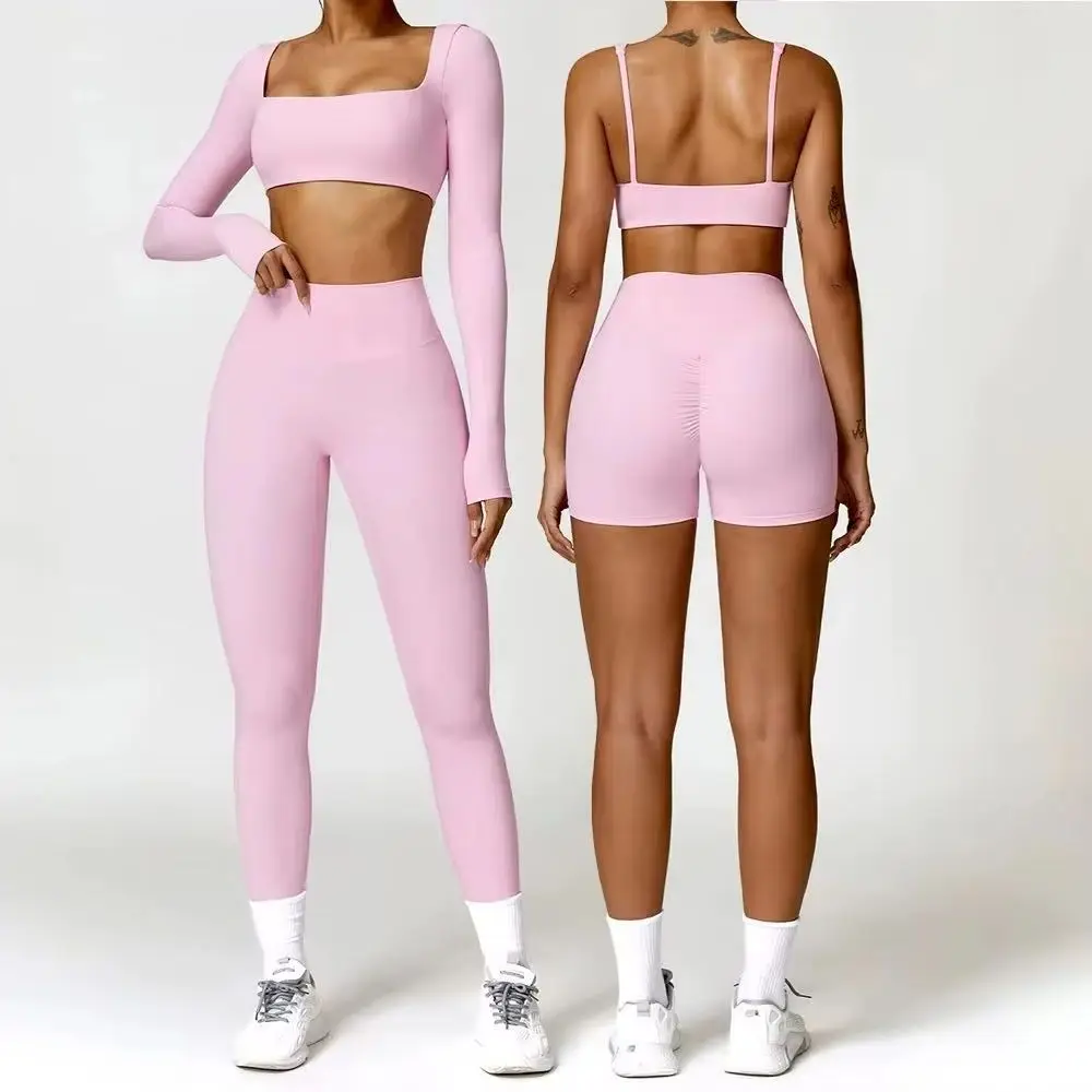 Women Tracksuit Yoga Set 2PCS Sportswear Workout Clothes Athletic Wear Gym Legging Fitness Bra Crop Top Long Sleeve Sports Suits
Women Tracksuit Yoga Set 2PCS Sportswear Workout Clothes Athletic Wear Gym Legging Fitness Bra Crop Top Long Sleeve Sports Suits