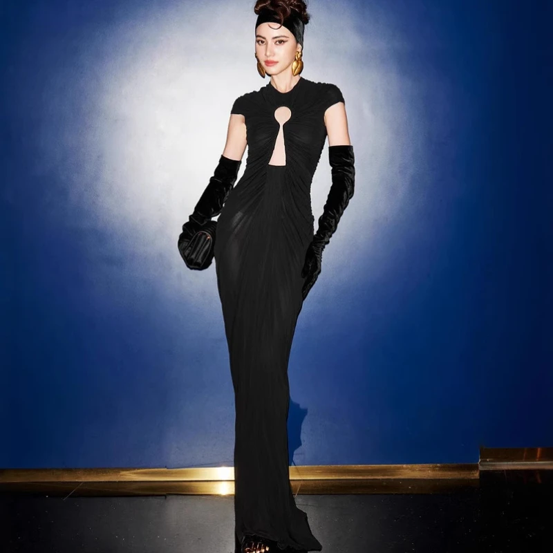 Black party dress red carpet fashion personalized dress new hot-selling sexy classic high-end dress dance clothes
Black party dress red carpet fashion personalized dress new hot-selling sexy classic high-end dress dance clothes