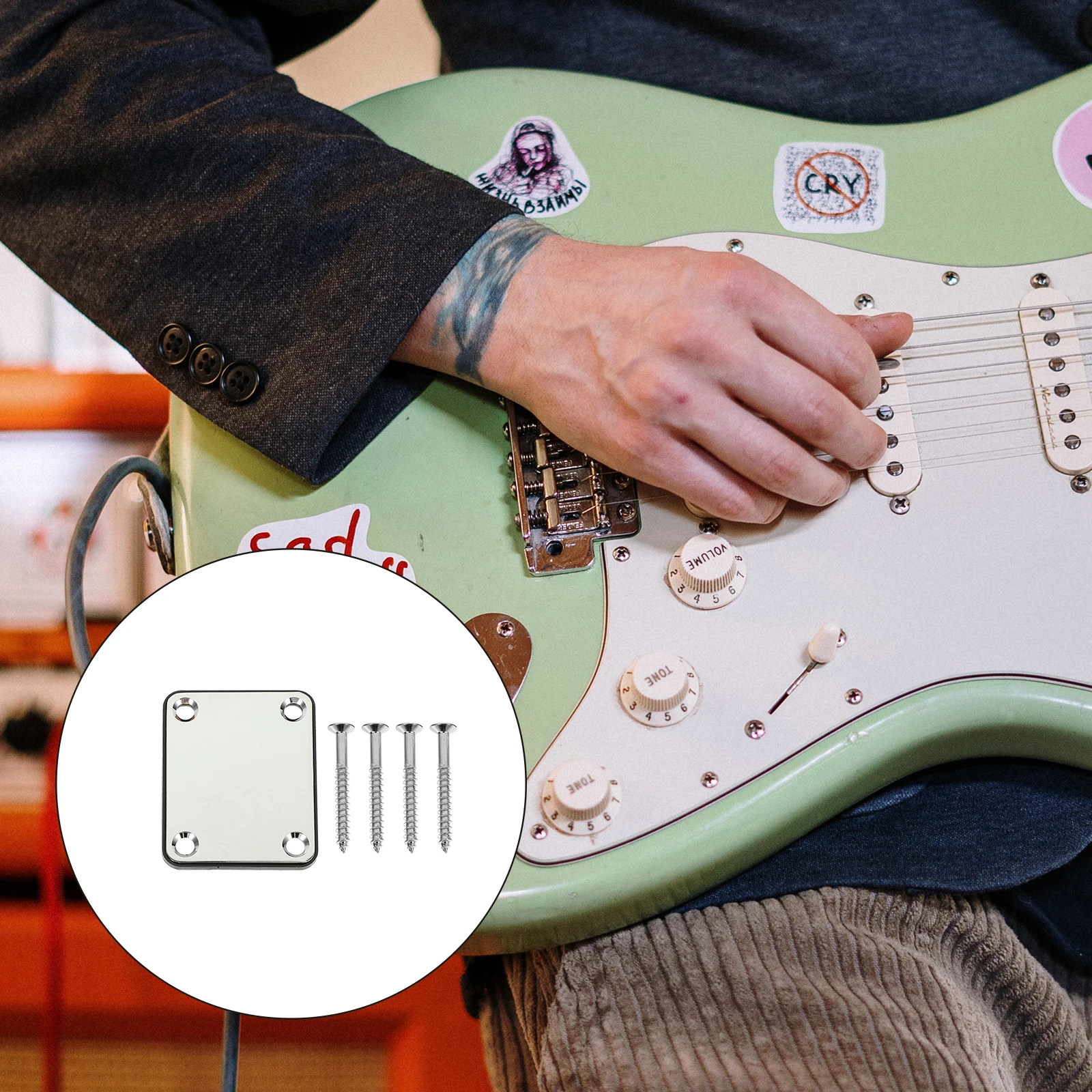 2Pcs Electric Guitar Neck Joint Plate With Screws Durable Repair Accessory For Guitarists
2Pcs Electric Guitar Neck Joint Plate With Screws Durable Repair Accessory For Guitarists