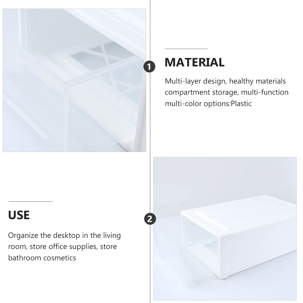 Plastic Drawer Box Storage Bins Containers Lingerie Organizer Underwear Socks Scarves Bras Hosiery Ties Accessories Breathable
Plastic Drawer Box Storage Bins Containers Lingerie Organizer Underwear Socks Scarves Bras Hosiery Ties Accessories Breathable