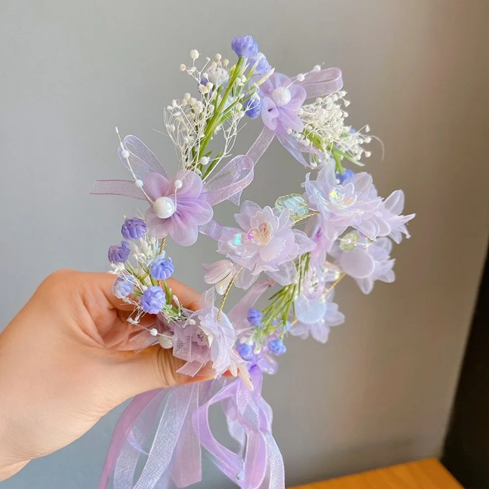 Children Headwear Elegant Flower Wreath Fairy Crown Headband Princess Kids Birthday Performance Runway Girls Hair Accessories
Children Headwear Elegant Flower Wreath Fairy Crown Headband Princess Kids Birthday Performance Runway Girls Hair Accessories