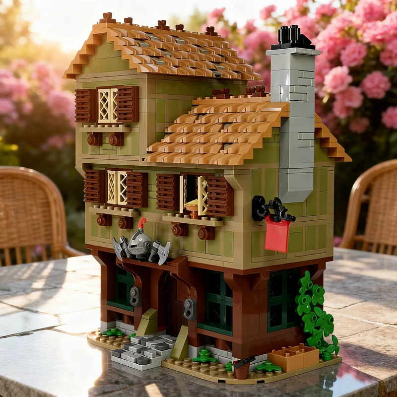 1073 шт. MOC, средневековая таверна, модель замка, строительные блоки, архитектура, сборка, рождественский подарок, игрушки «сделай сам», творческая идея, образование
1073 шт. MOC, средневековая таверна, модель замка, строительные блоки, архитектура, сборка, рождественский подарок, игрушки «сделай сам», творческая идея, образование