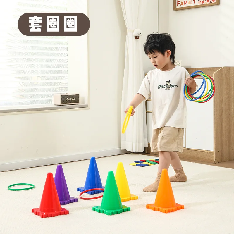 Plastic Rings+Ice Cream Cone+Sandbag Tower Kids Ring Toss Booth Carnival Sports Toys Throwing Speed Training Games Random Color
Plastic Rings+Ice Cream Cone+Sandbag Tower Kids Ring Toss Booth Carnival Sports Toys Throwing Speed Training Games Random Color