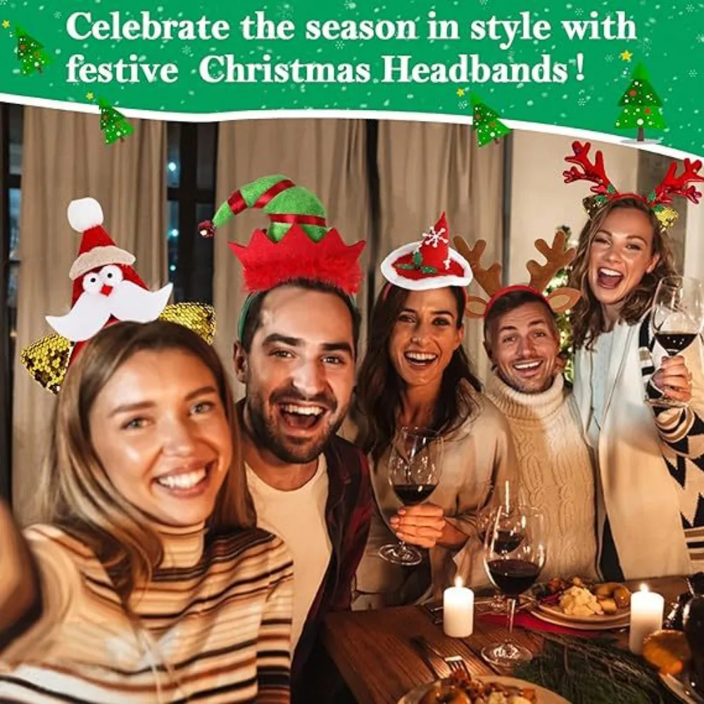 Christmas Decoration Headbands for Women Girls Antlers Christmas Tree Snowman Head Buckle Decor Xmas Party Gift Hair Accessories
Christmas Decoration Headbands for Women Girls Antlers Christmas Tree Snowman Head Buckle Decor Xmas Party Gift Hair Accessories
