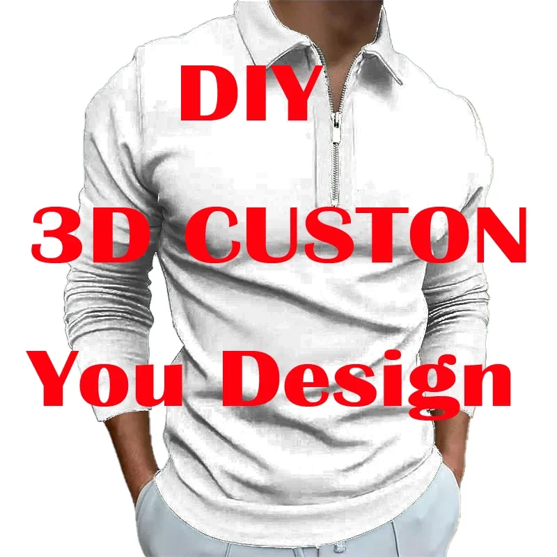 DIY Custom Made 3D Print Polo Zipper Long Sleeve Shirt Women for Men Polo Shirt Drop Shipping
DIY Custom Made 3D Print Polo Zipper Long Sleeve Shirt Women for Men Polo Shirt Drop Shipping