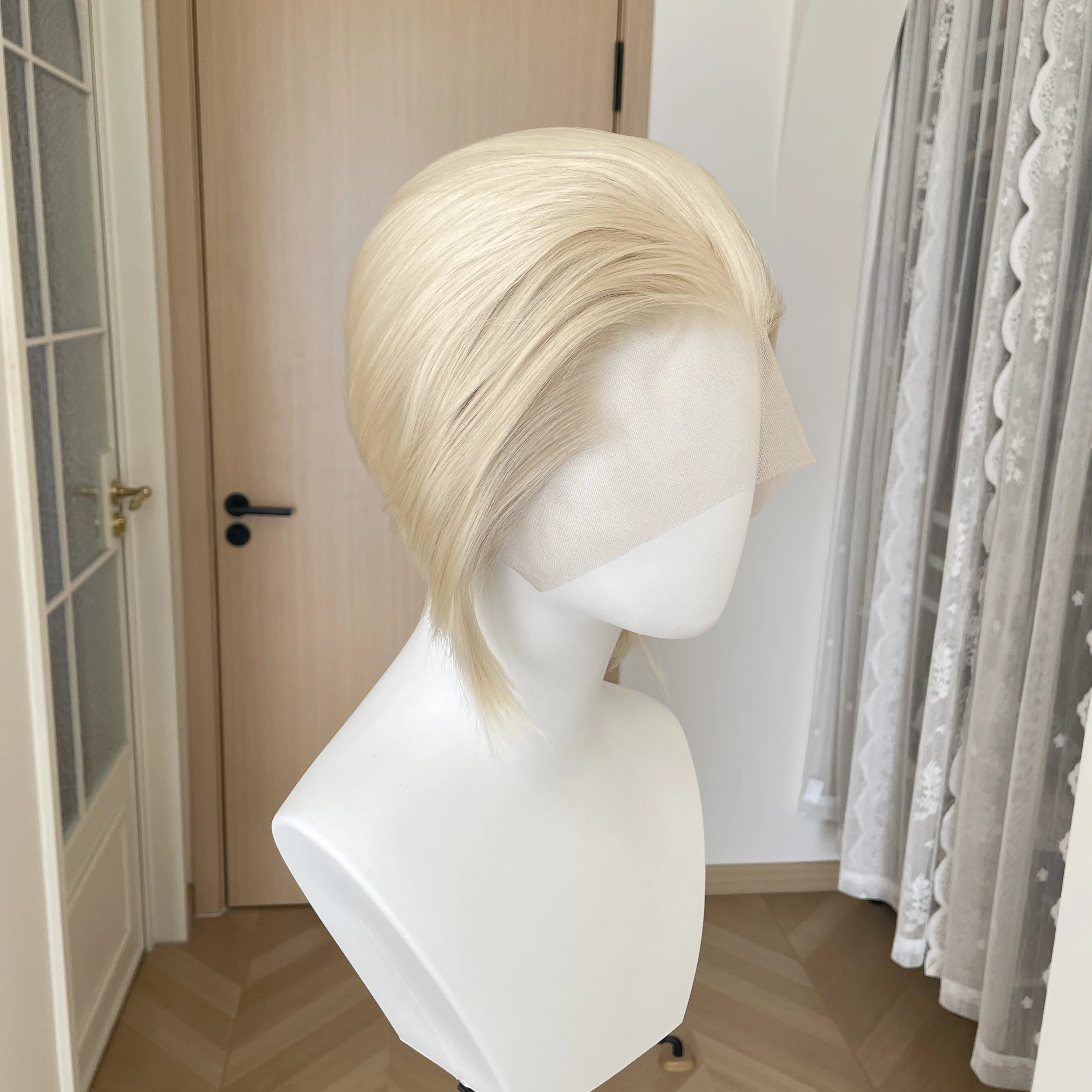 Widow‘s Peak Light Blonde Lace Front Wigs for Men Short Bob Cut Synthetic 13x4 Lace Front Wigs for Women Free Part Natural 150%
Widow‘s Peak Light Blonde Lace Front Wigs for Men Short Bob Cut Synthetic 13x4 Lace Front Wigs for Women Free Part Natural 150%