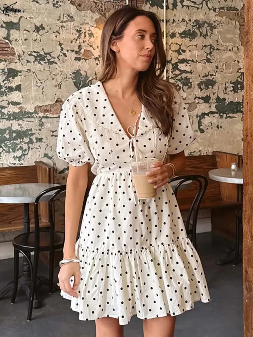 Oymimi Elegant Beige Print Dresses 2025 Woman Fashion Lace Short Sleeve Lace-Up Dresses Summer High Waist Pleated Mini Dress
Oymimi Elegant Beige Print Dresses 2025 Woman Fashion Lace Short Sleeve Lace-Up Dresses Summer High Waist Pleated Mini Dress