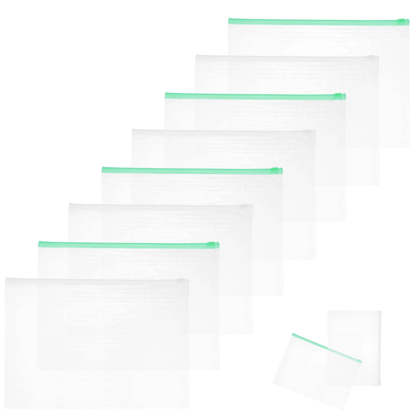 20pcs Plastic Zipper File Folder Pvc Document Bag A4 Size Portable Storage Organizer For School Office Travel Mesh Bag
20pcs Plastic Zipper File Folder Pvc Document Bag A4 Size Portable Storage Organizer For School Office Travel Mesh Bag