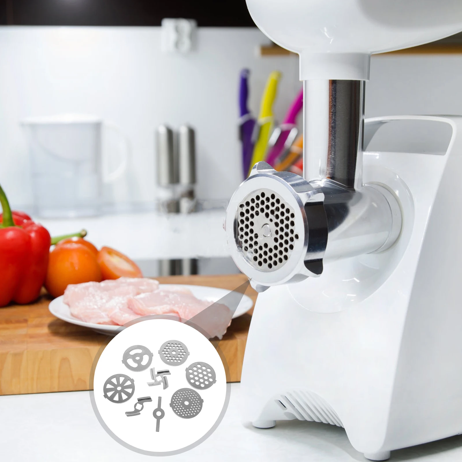 8 pcs Stainless Steel Meat Grinder Plates Replacement Cutting Discs For Electric Mincer Blades Home Chopper Attachments
8 pcs Stainless Steel Meat Grinder Plates Replacement Cutting Discs For Electric Mincer Blades Home Chopper Attachments