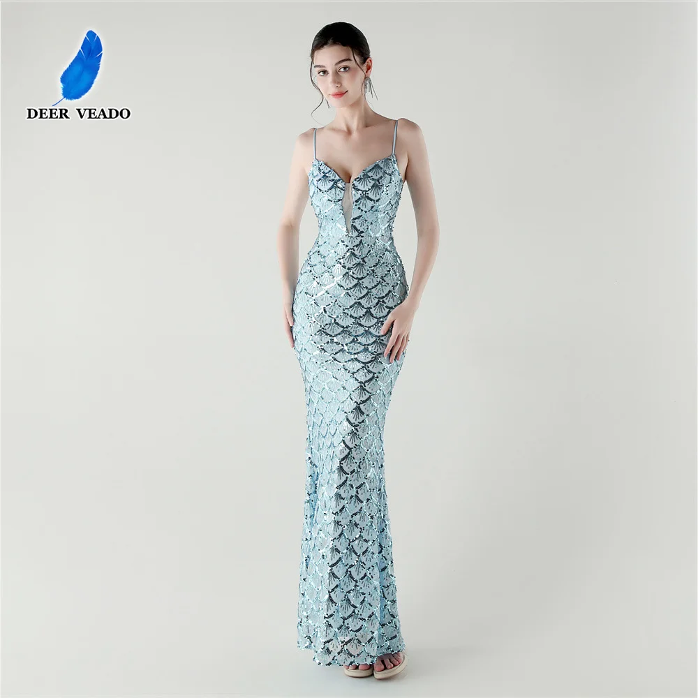 DEERVEADO 8 Colors Women's Mermaid Strap Evening Dress Chic Sequins Prom Party Maxi Dresses Formal Occasion Dress Evening Gown
DEERVEADO 8 Colors Women's Mermaid Strap Evening Dress Chic Sequins Prom Party Maxi Dresses Formal Occasion Dress Evening Gown