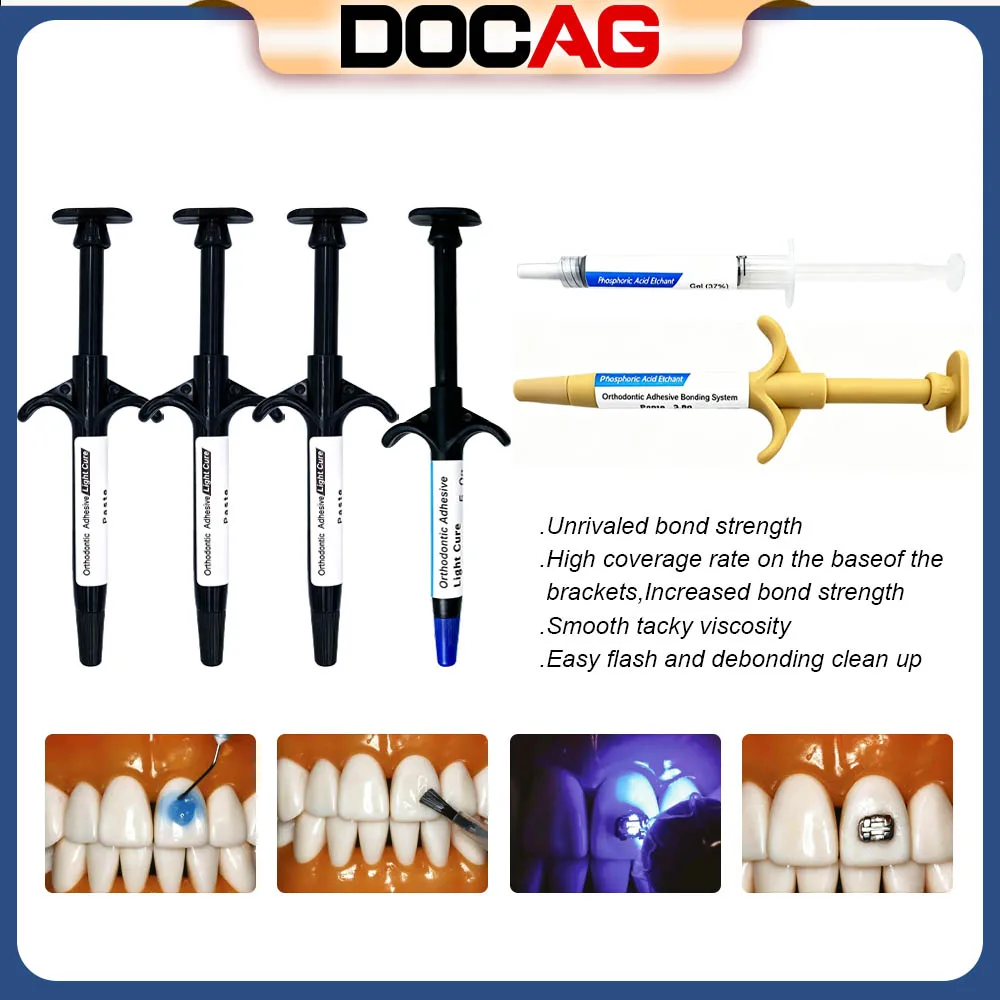 DCOAG Dental Adhesive Light/Self Cure Ortodoncia Bonding Glue For Bracket Matching Etchant Gel Blue Glue For Buccal Tube Bonding
DCOAG Dental Adhesive Light/Self Cure Ortodoncia Bonding Glue For Bracket Matching Etchant Gel Blue Glue For Buccal Tube Bonding